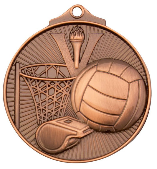 MD911B Netball Medal Bronze 5.2cm