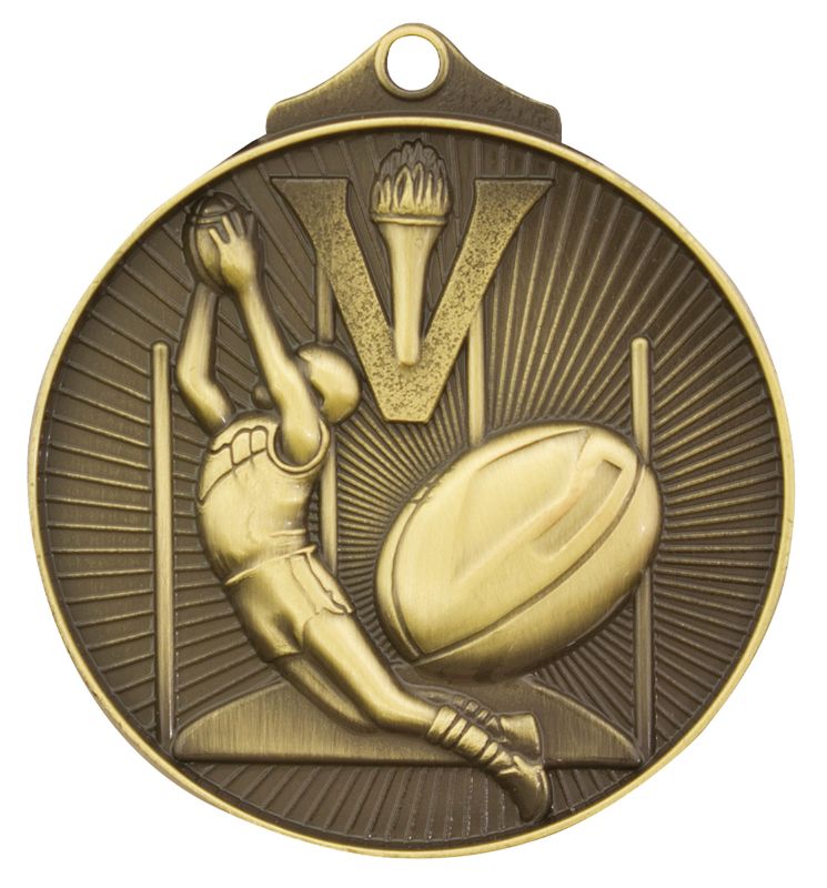 MD912G Aussie Rules Medal Gold 5.2cm