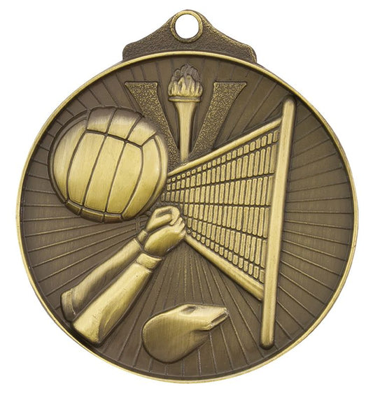 MD915G Volleyball Medal Gold 5.2cm
