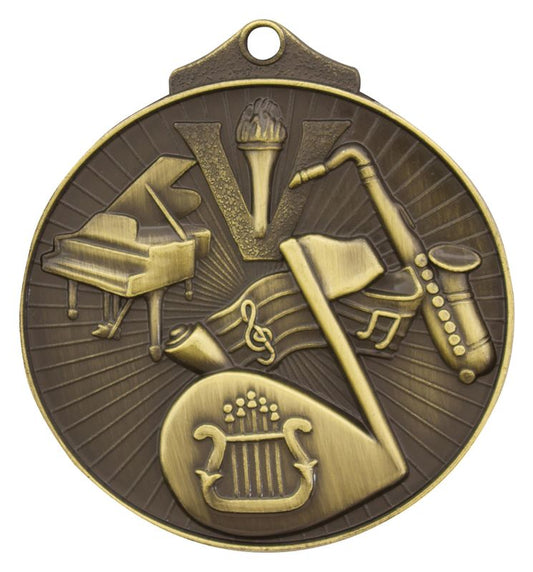 MD921G Music Medal Gold 5.2cm