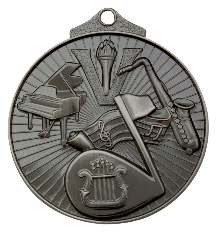 MD921S Music Medal Silver 5.2cm
