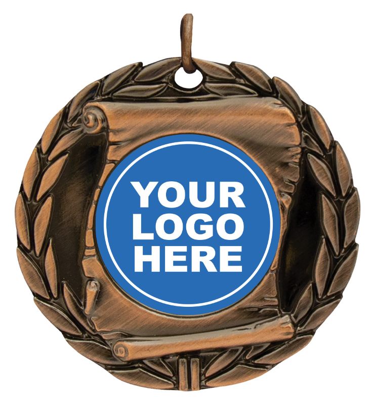 MD95B Scroll Medal Bronze 4.9cm