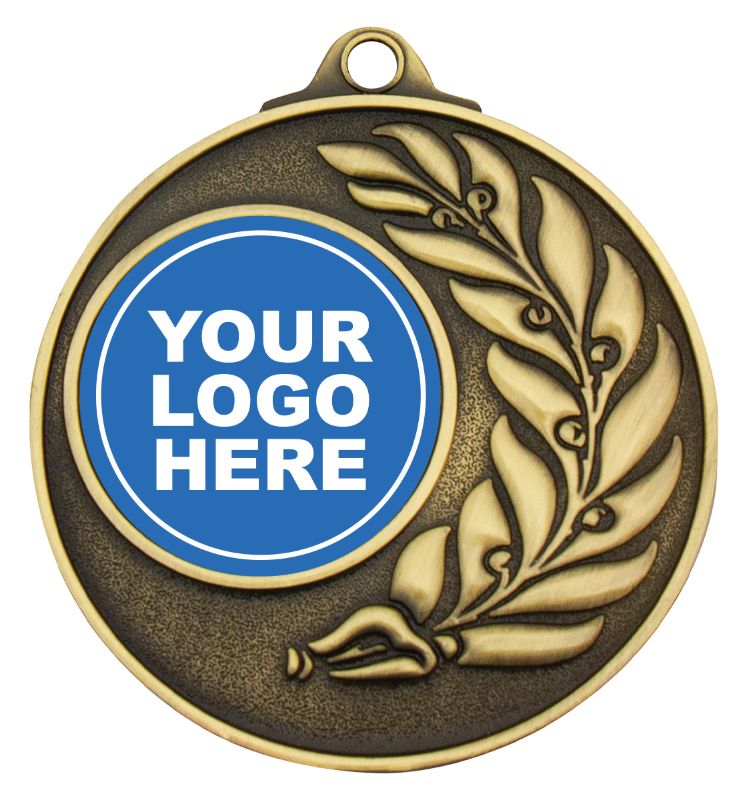 ME151G Antique Eco Wreath Gold Medal 5cm