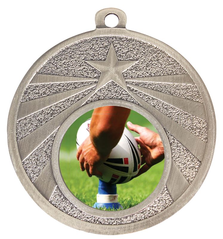 ME308S-C132 Rugby League Silver Medal 5cm