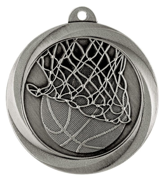 ME907S Basketball Econo Medal Silver 5cm