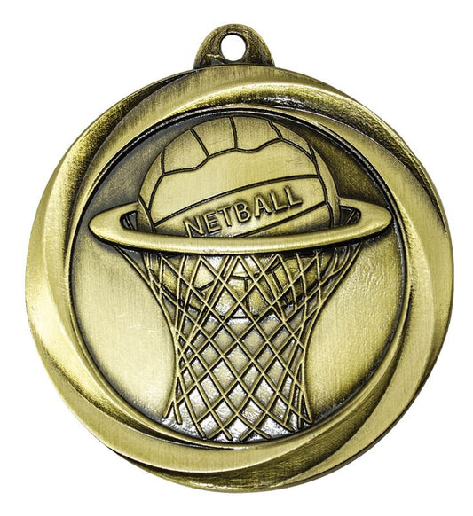 ME911G Netball Econo Medal Gold 5cm