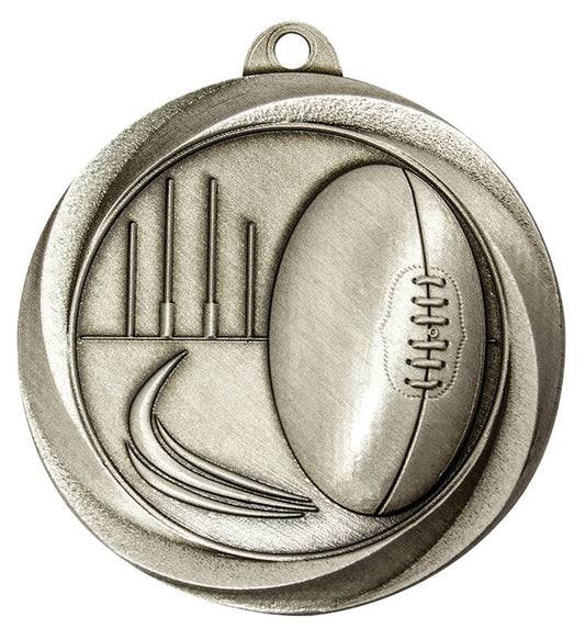 ME912S Footy Econo Medal Silver 5cm
