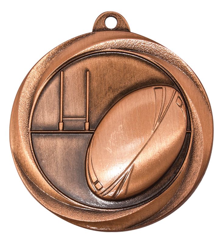 ME913B Rugby Econo Medal Bronze 5cm