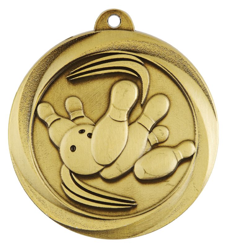 ME952G Tenpin Econo Medal Gold 5cm
