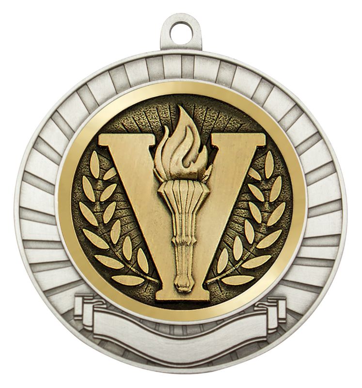 MES201S Eco Scroll Victory Silver Medal 7cm