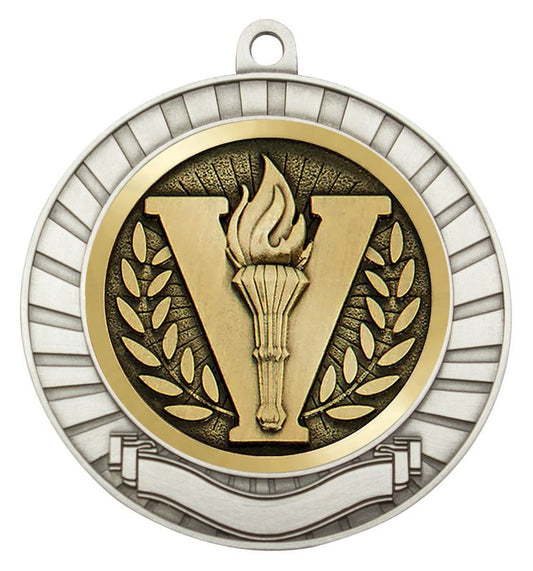 MES201S Eco Scroll Victory Silver Medal 7cm
