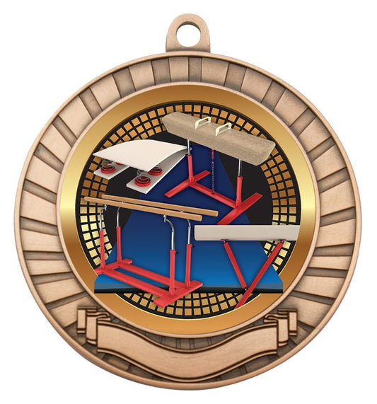 MES214B Eco Scroll Gymnastics Bronze 7cm