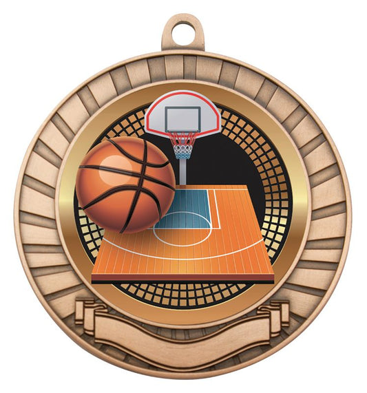 MES234B Eco Scroll Basketball Bronze 7cm