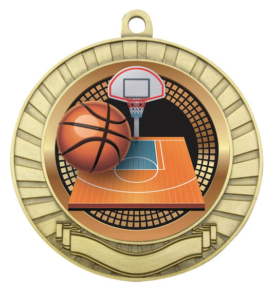 MES234G Eco Scroll Basketball Gold 7cm
