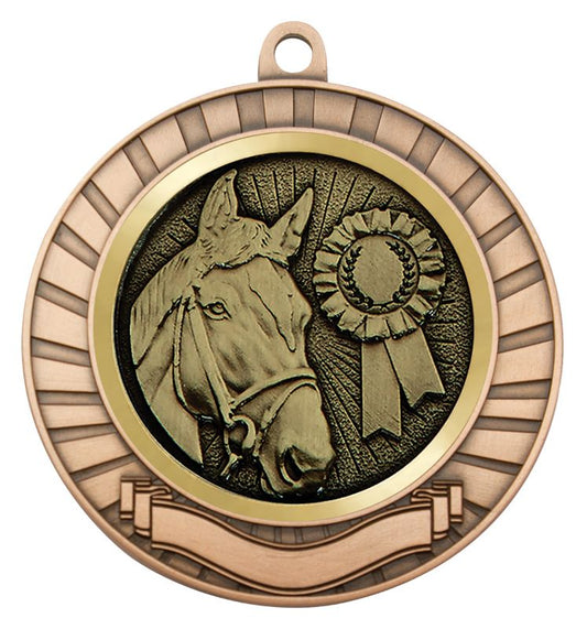 MES235B Eco Scroll Horse Bronze 7cm