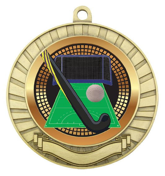 MES244G Eco Scroll Hockey Gold 7cm