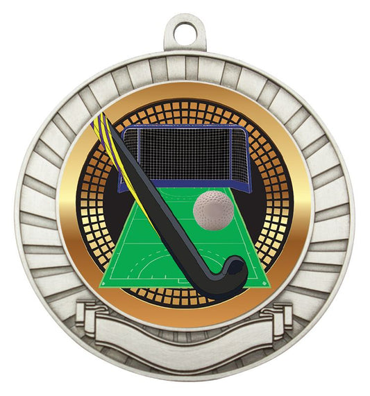 MES244S Eco Scroll Hockey Silver 7cm