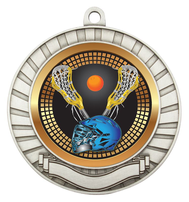 MES263S Eco Scroll Lacrosse Silver 7cm