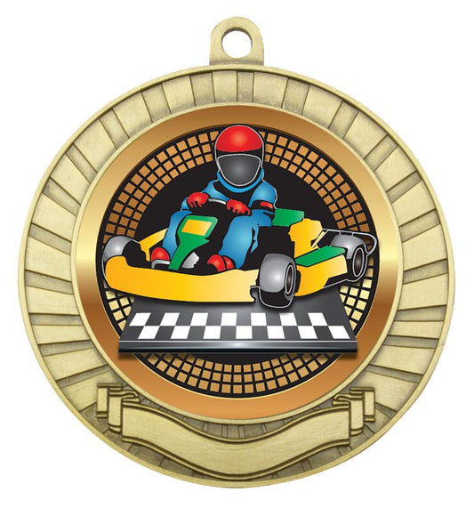 MES265G Eco Scroll Go Kart Gold 7cm