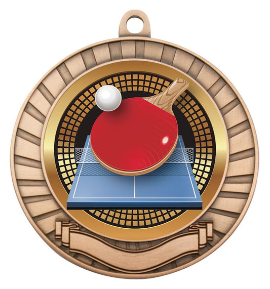 MES266B Eco Scroll Table Tennis Bronze 7cm