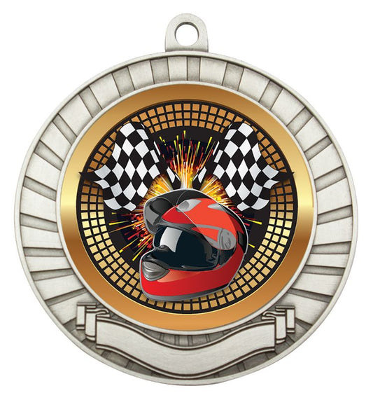 MES284S Eco Scroll Motorsport Silver 7cm