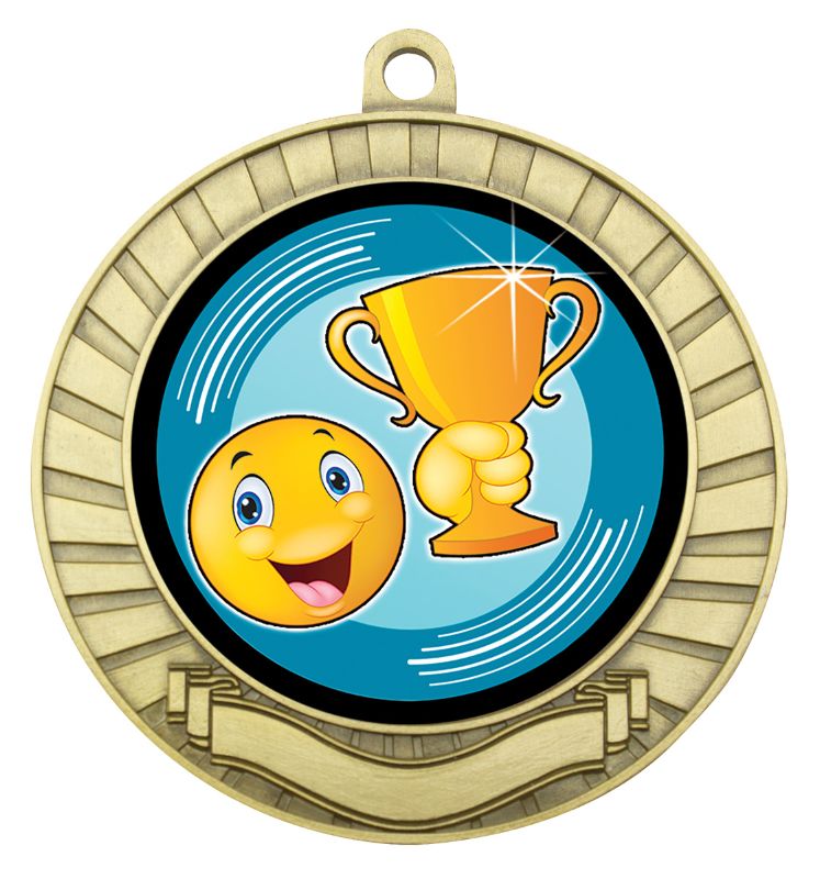 MES290G Laurel Smiley Cup Gold 7cm