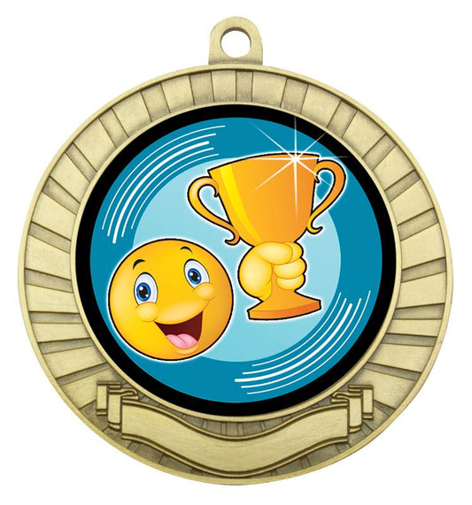MES290G Laurel Smiley Cup Gold 7cm