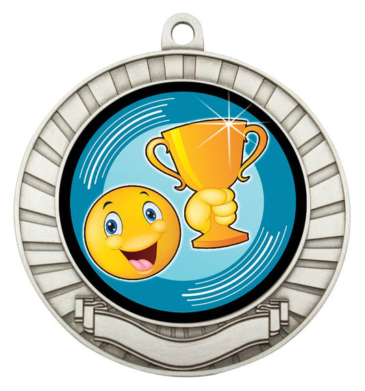 MES290S Laurel Smiley Cup Silver 7cm