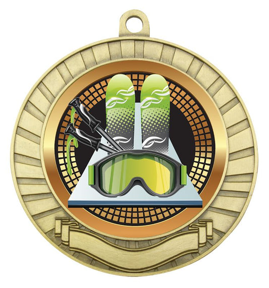 MES291G Eco Scroll Skiing Gold 7cm