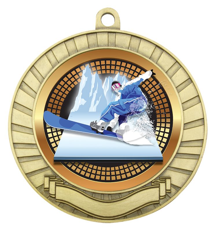 MES292G Eco Scroll Snowboard Gold 7cm