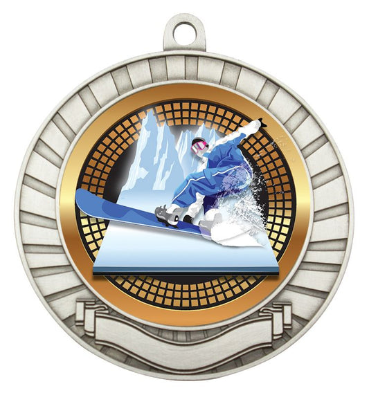 MES292S Eco Scroll Snowboard Silver 7cm