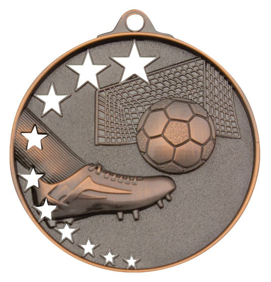 MH904B Football Stars Medal Bronze 5.2cm