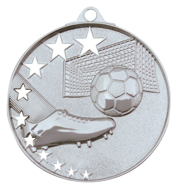 MH904S Football Stars Medal Silver 5.2cm