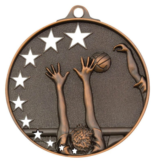 MH915B Volleyball Stars Medal Bronze 5.2cm