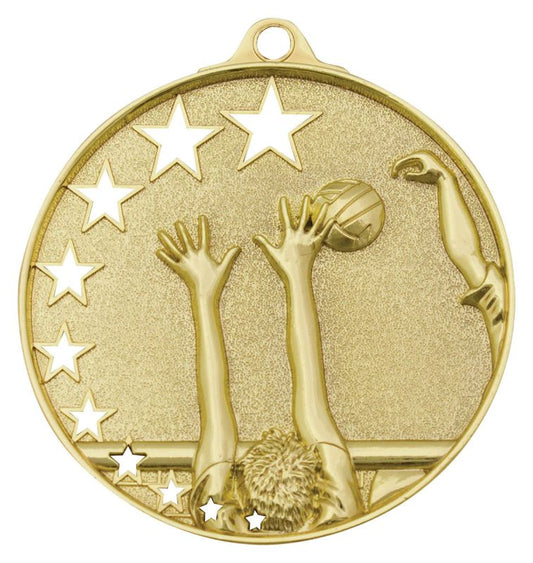 MH915G Volleyball Stars Medal Gold 5.2cm