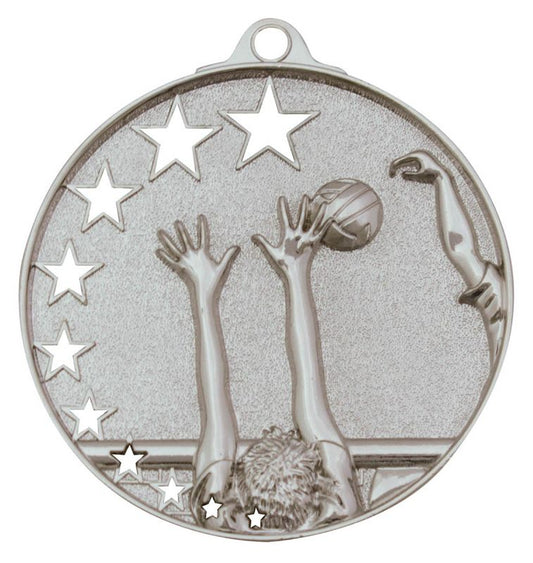 MH915S Volleyball Stars Medal Silver 5.2cm