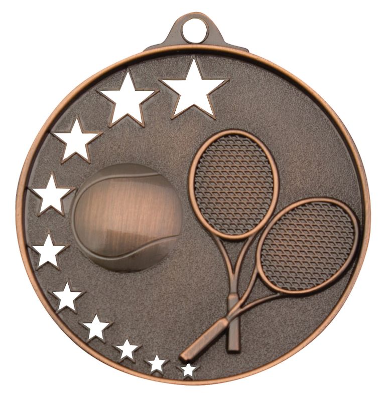 MH918B Tennis Stars Medal Bronze 5.2cm