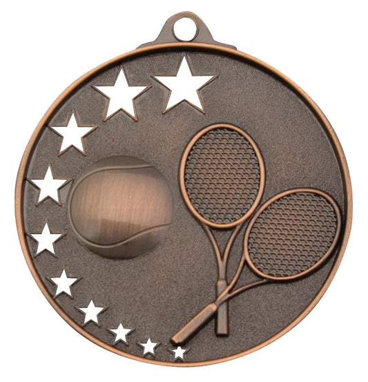 MH918B Tennis Stars Medal Bronze 5.2cm