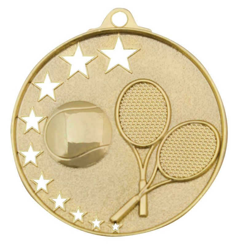 MH918G Tennis Stars Medal Gold 5.2cm