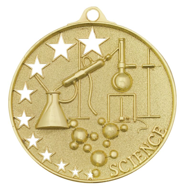 MH919G Science Stars Medal Gold 5.2cm