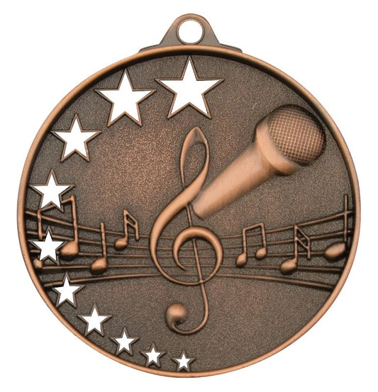 MH921B Music Stars Medal Bronze 5.2cm