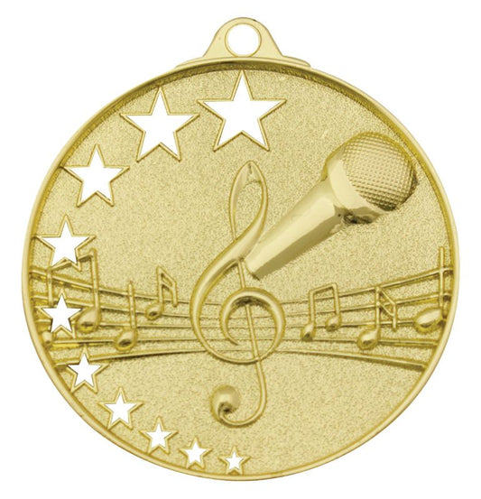 MH921G Music Stars Medal Gold 5.2cm