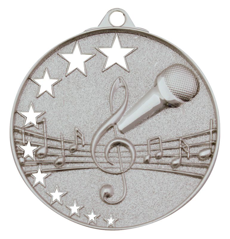 MH921S Music Stars Medal Silver 5.2cm