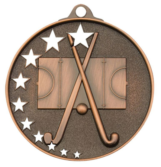 MH929B Hockey Stars Medal Bronze 5.2cm