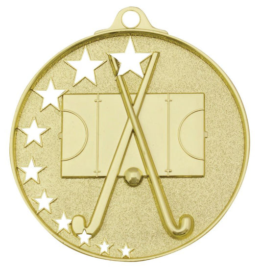 MH929G Hockey Stars Medal Gold 5.2cm