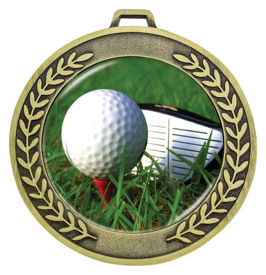 MJ50G-C171 Prestige Golf Medal Gold 7cm