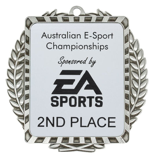 ML02S Lynx Wreath Medal Silver 9cm