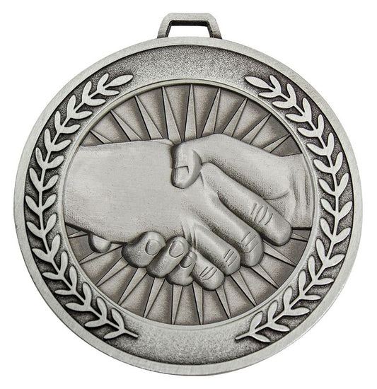 MMJ528S Prestige Handshake Silver Medal 7cm