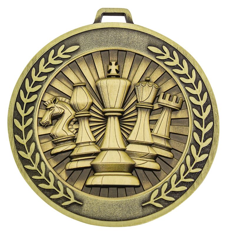 MMJ578G Prestige Chess Gold Medal 7cm