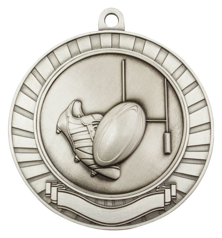 MMY213S Eco Scroll Rugby Silver 7cm